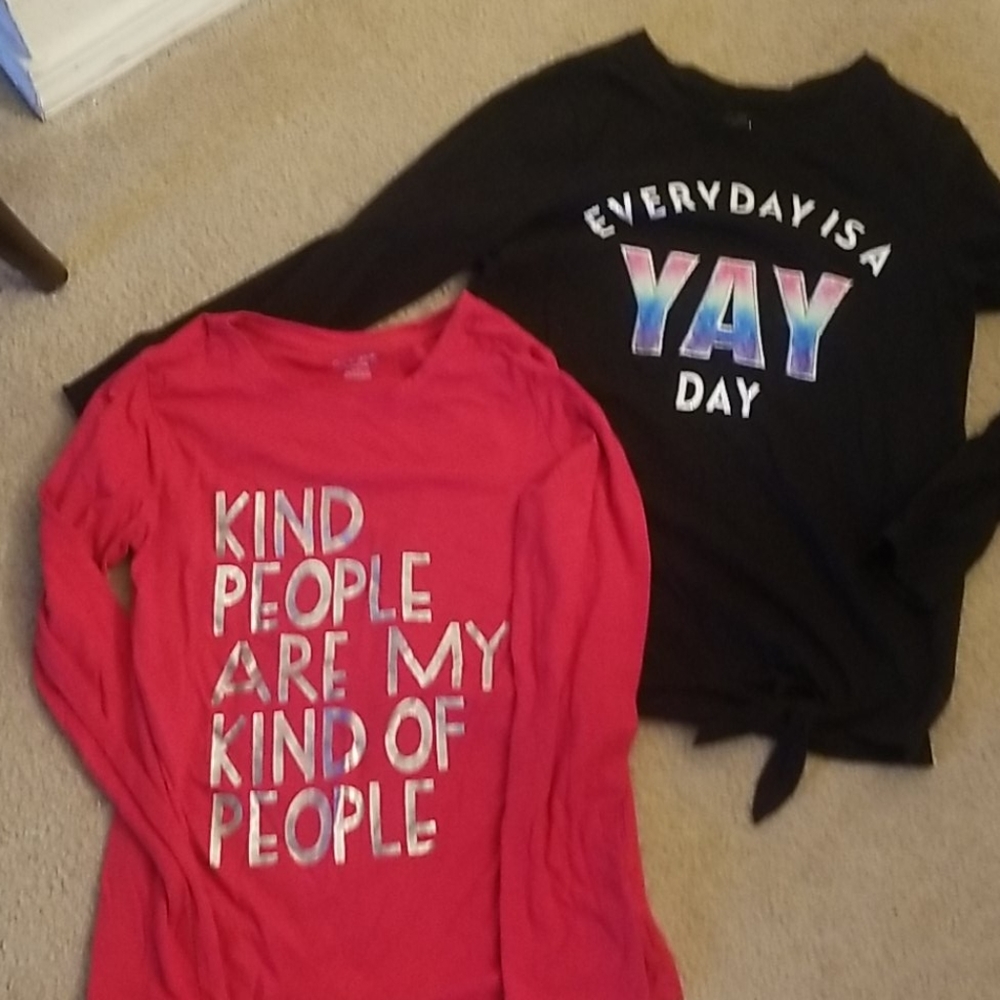 Girls long Sleeve shirts duo